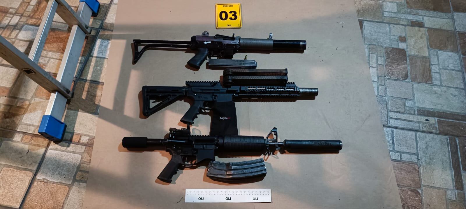 armas decomisadas en llanos de santa lucía