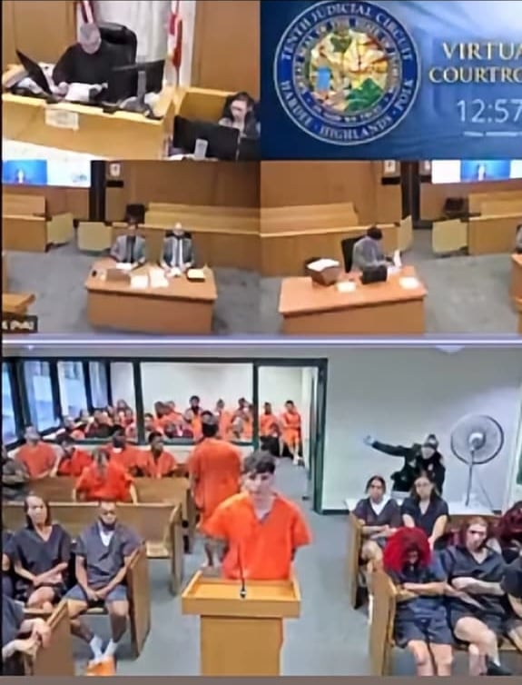 Este es el momento en el que Julián Valverde se enfrenta a la jueza de Florida tras ser detenido.