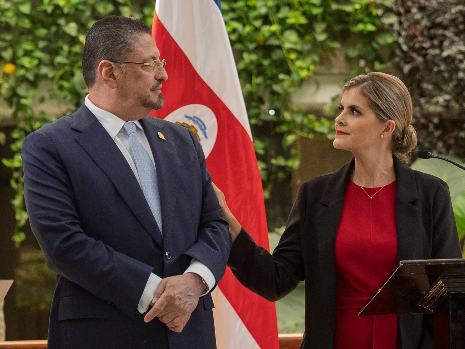 22/06/2026, San José, Casa Presidencial, conferencia de prensa de la presidenta Laura Fernández junto al ministro de Hacienda Rodrigo Chaves.