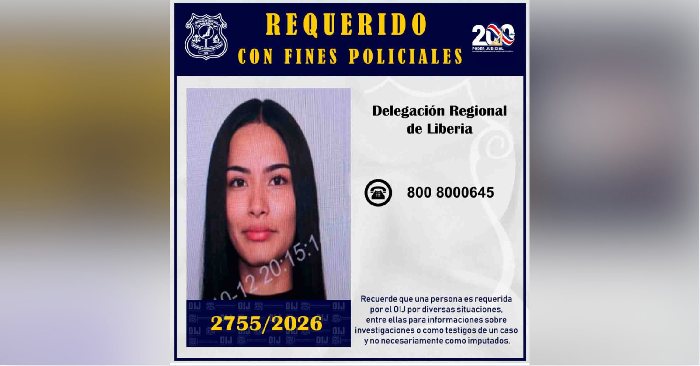 Ortiz, de 22 años, es la sospechosa de asesinar a un extranjero en un lujoso condominio de Playas del Coco.