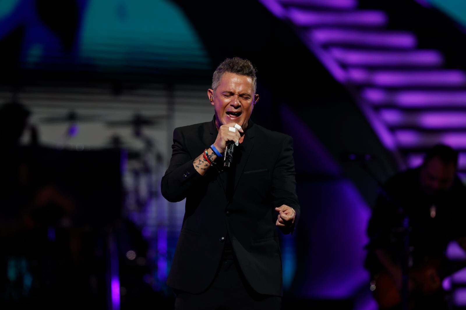 En su quinta presentación en Viña del Mar, Alejandro Sanz ofreció un setlist con 16 canciones. Foto: GDA