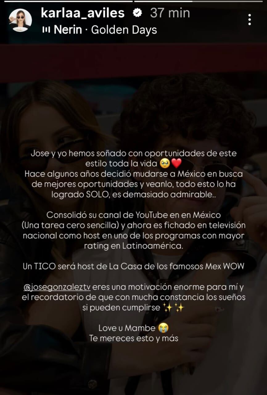 Youtuber costarricense José González radicado en México.