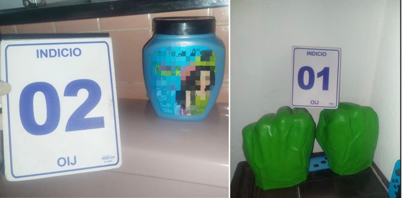 Estos fueron los objetos que le decomisaron a la sospechosa,