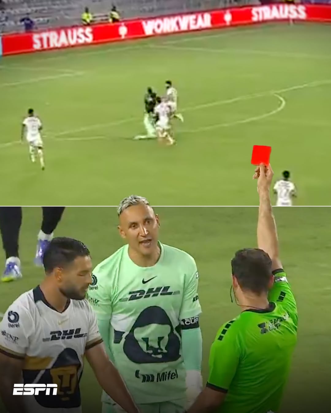 Keylor Herrera expulsó a Keylor Navas en el juego entre Pumas y Atlanta United