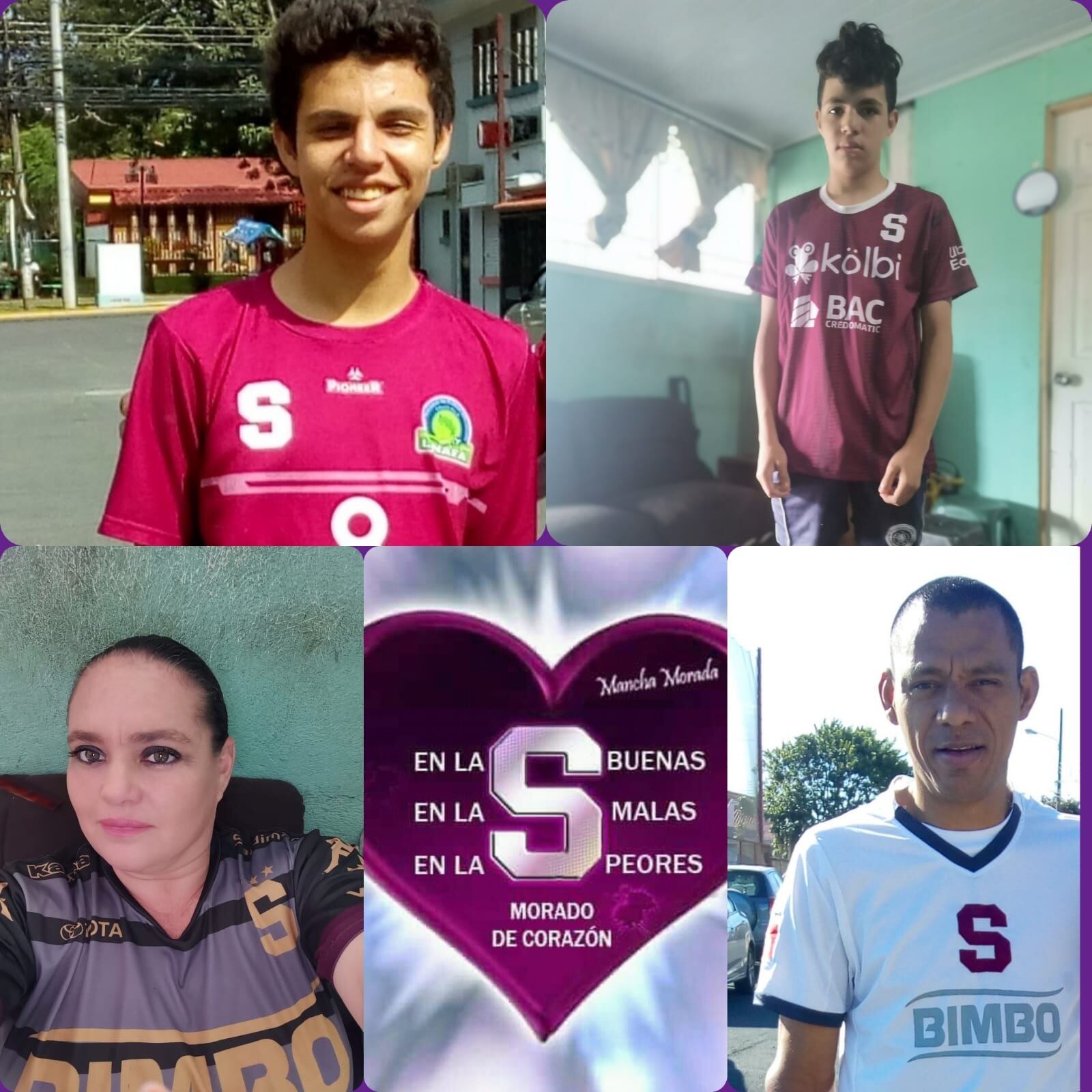 Marianella y su familia espera que Saprissa gane contundentemente el juego del jueves ante el Team. Cortesía.