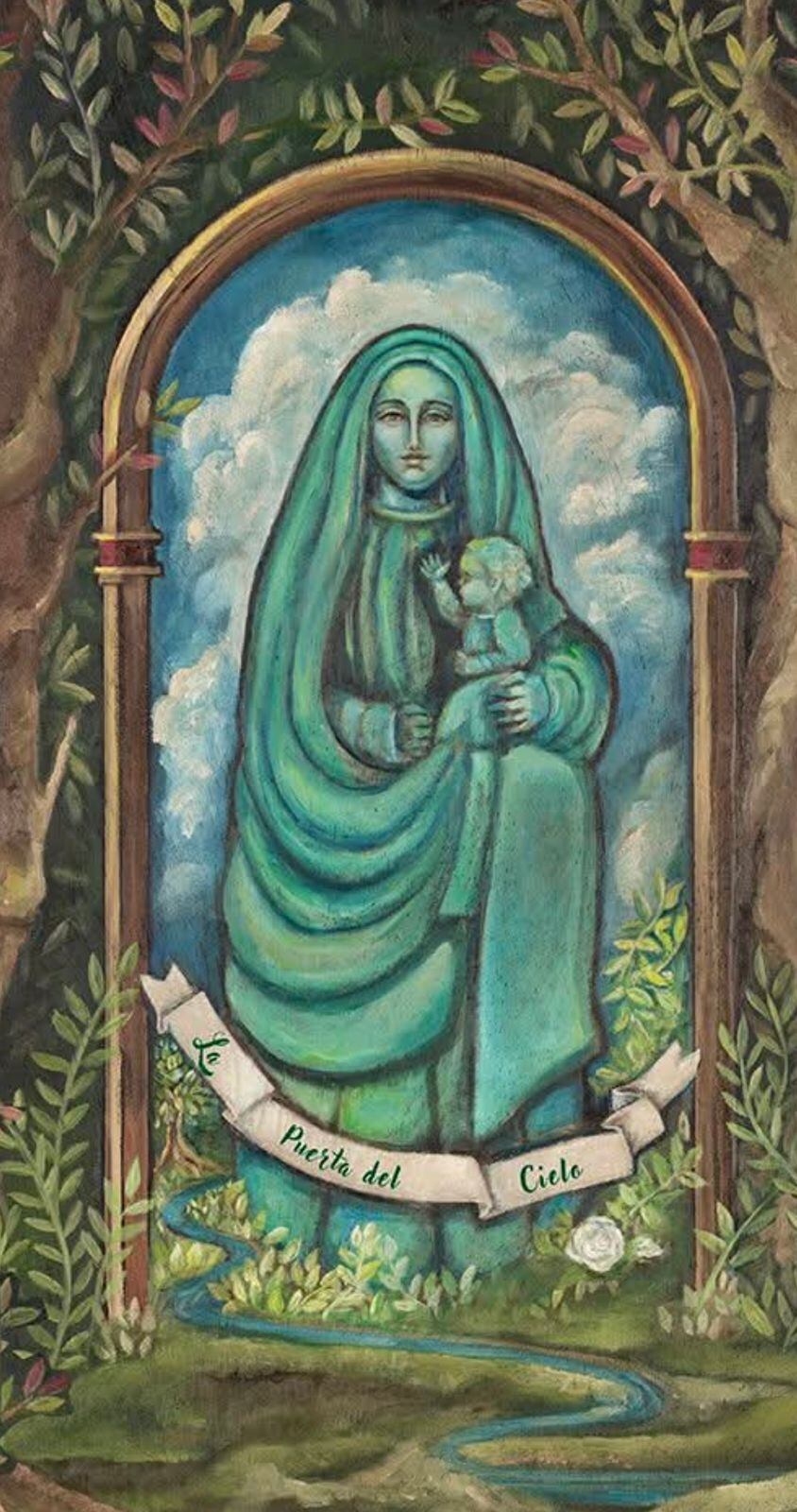 Paula Sáenz Soto no pinta por encargo ni por moda. Pinta por amor. Y desde hace más de quince años ese amor tiene un nombre celestial: la Virgen de los Ángeles, “la Negrita”.