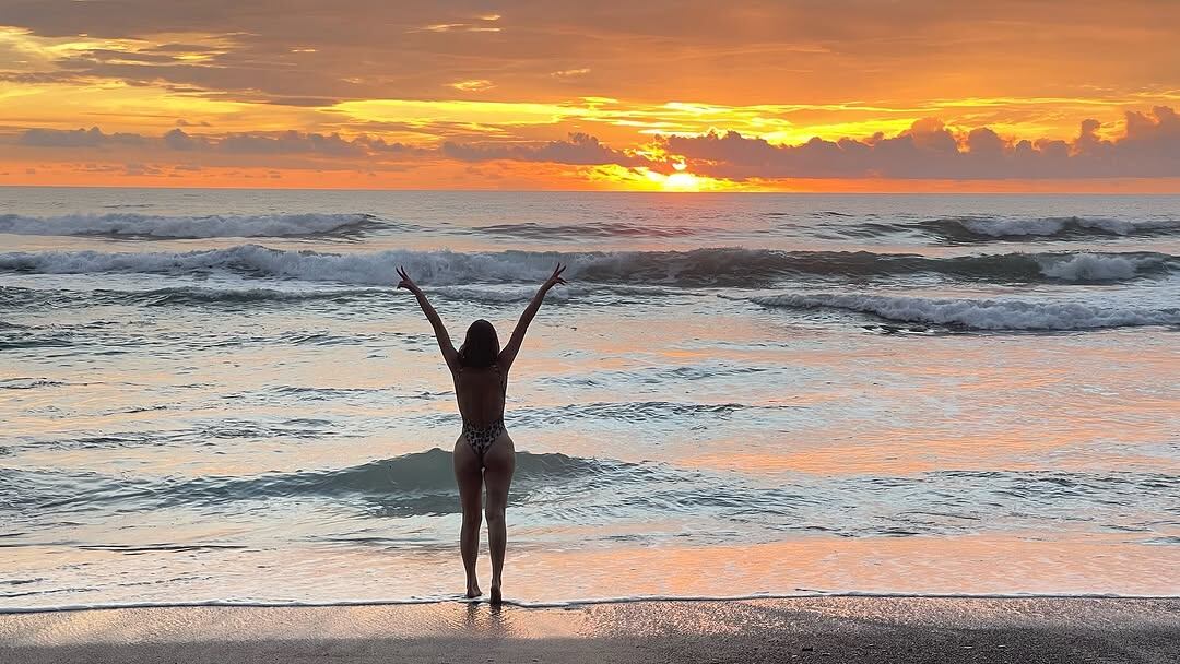 Esta fue la impresionante imagen que María Teresa Rodríguez se tomó junto al atardecer.