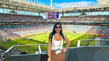 Periodista Merlyn Villarreal se luce en cobertura del Mundial de Clubes con entrevistas a estrellas