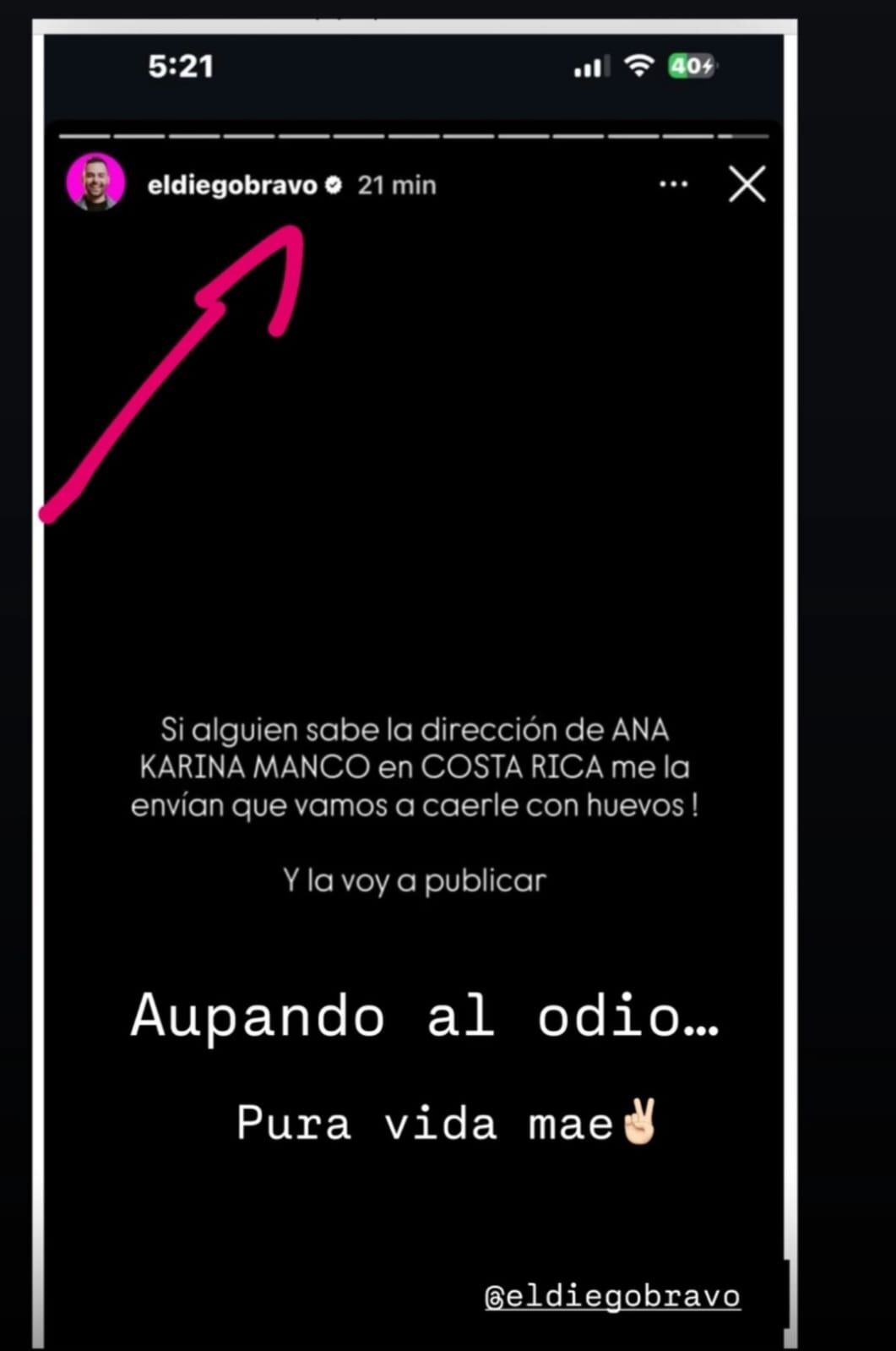 Diego Bravo y Ana Karina Amanco