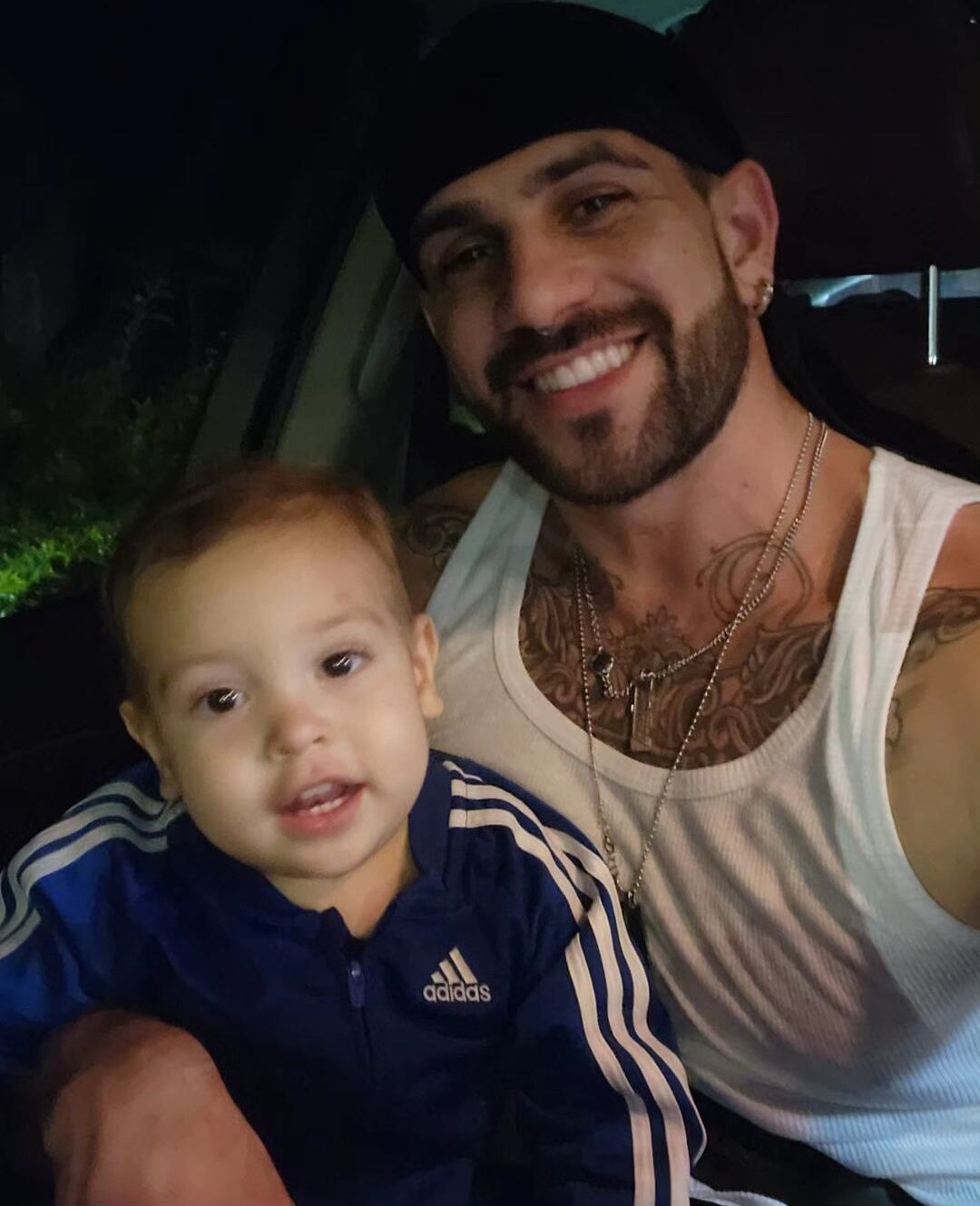 Bryan Ganoza y su hijo Bastian