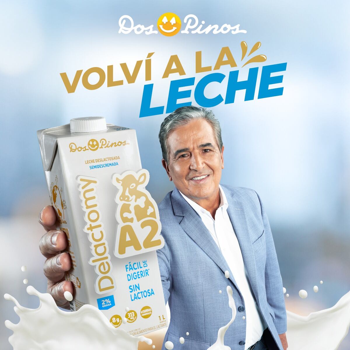 Jorge Luis Pinto vino a Costa Rica para participar en una campaña de la empresa Dos Pinos. Facebook.