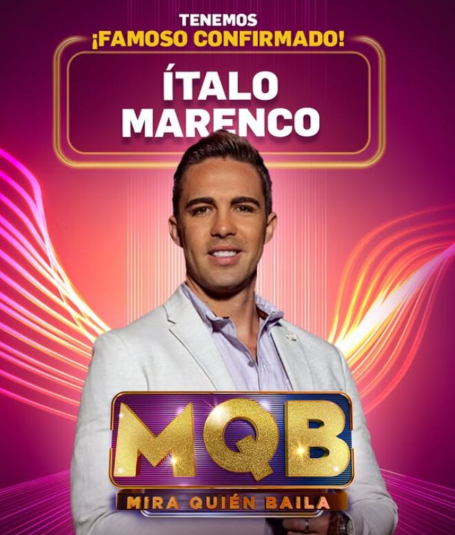 Ítalo Marenco fue confirmado para la segunda temporada de Mira quién baila (MQB)