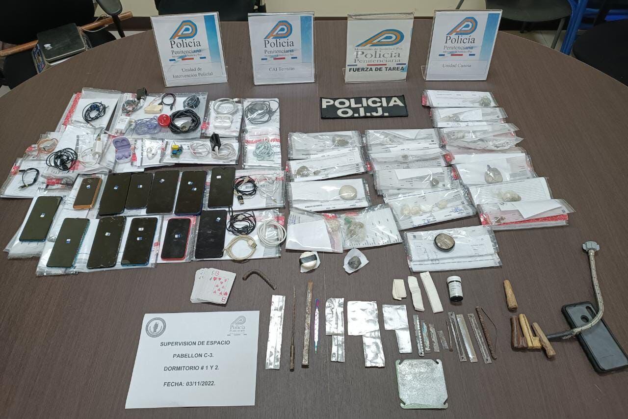 Todo esto fue decomisado durante el operativo. Foto Justicia.