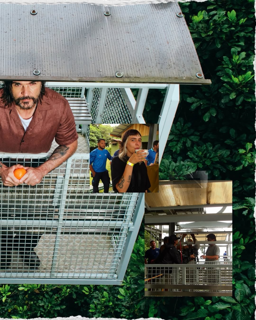 Juanes en el detrás de cámaras de su tema "Hagamos que", que grabó en Limón, Costa Rica.