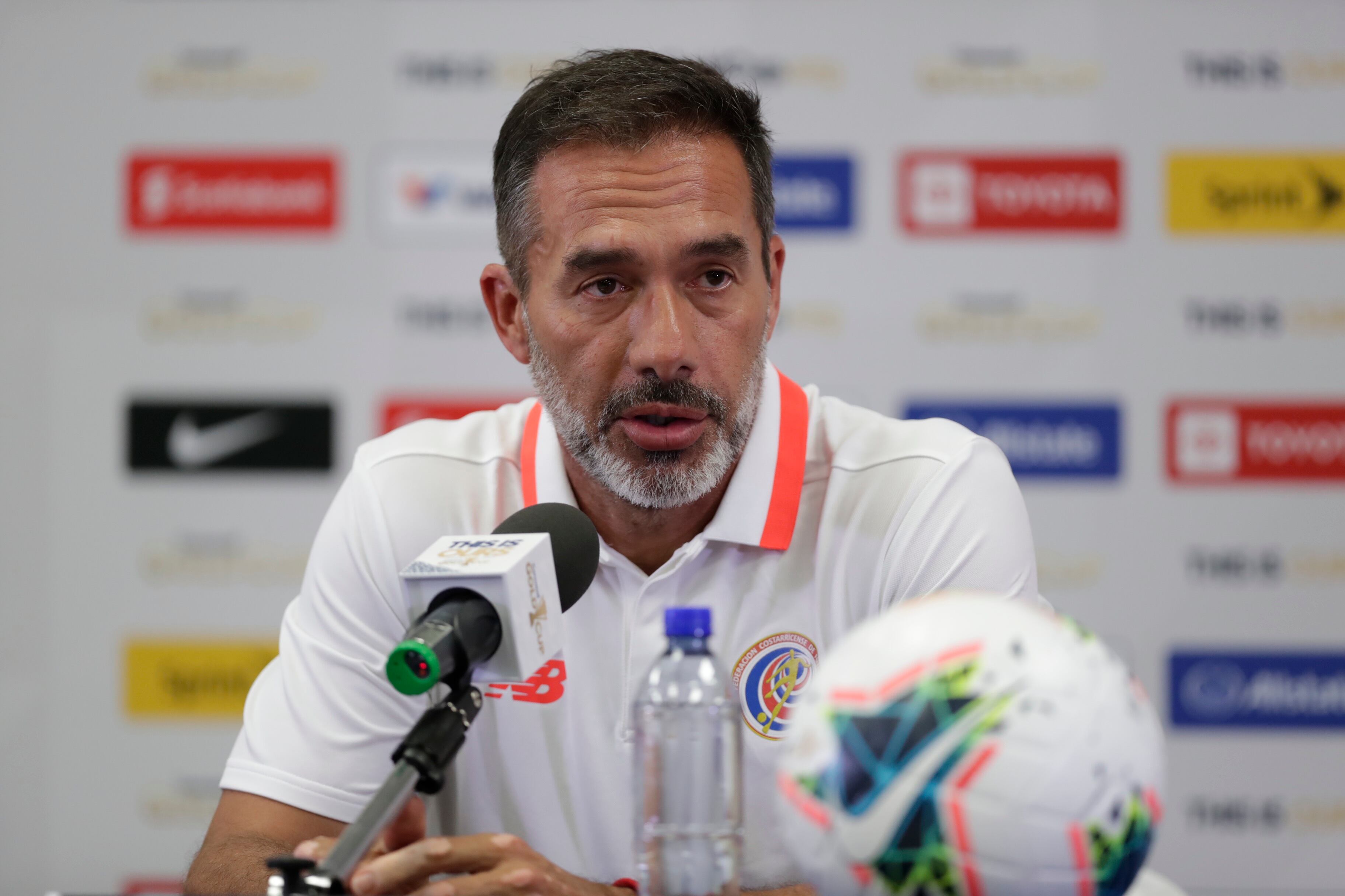 15/06/2019, San José, Estadio Nacional, conferencia de prensa del entrenador de la selección de Costa Rica Gustavo Matosas y el jugador de la selección de Costa Rica Celso Borges. Fotografía Jose Cordero