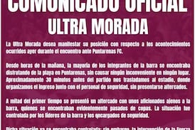 La Ultra contradice a Fuerza Pública y da su versión de lo ocurrido en Puntarenas