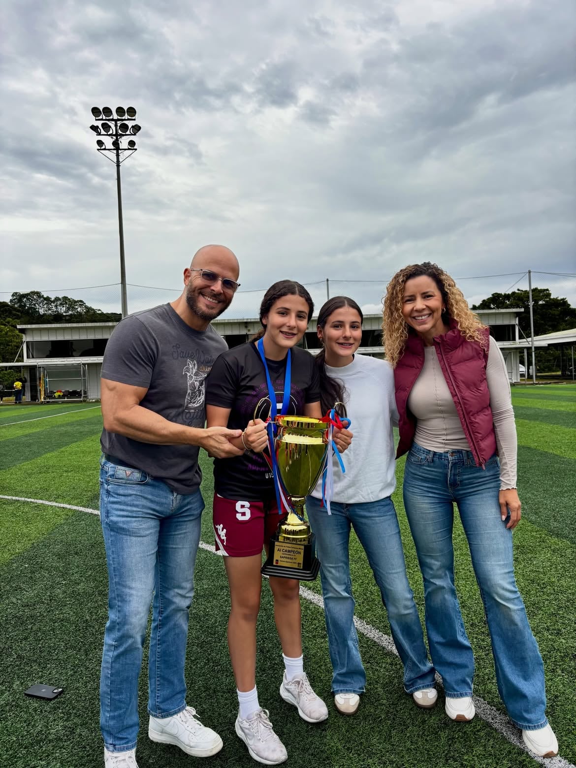 Hija de Nadia Aldana salió campeona con su equipo del Deportivo Saprissa.