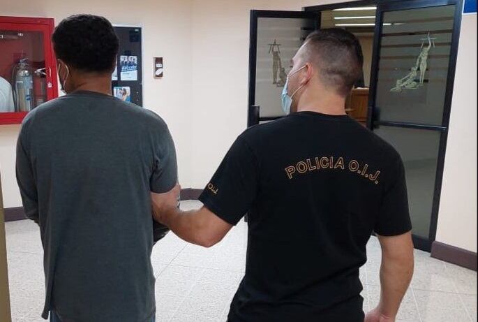 Faerron fue detenido por el OIJ en San Rafael de Heredia. Foto OIJ.