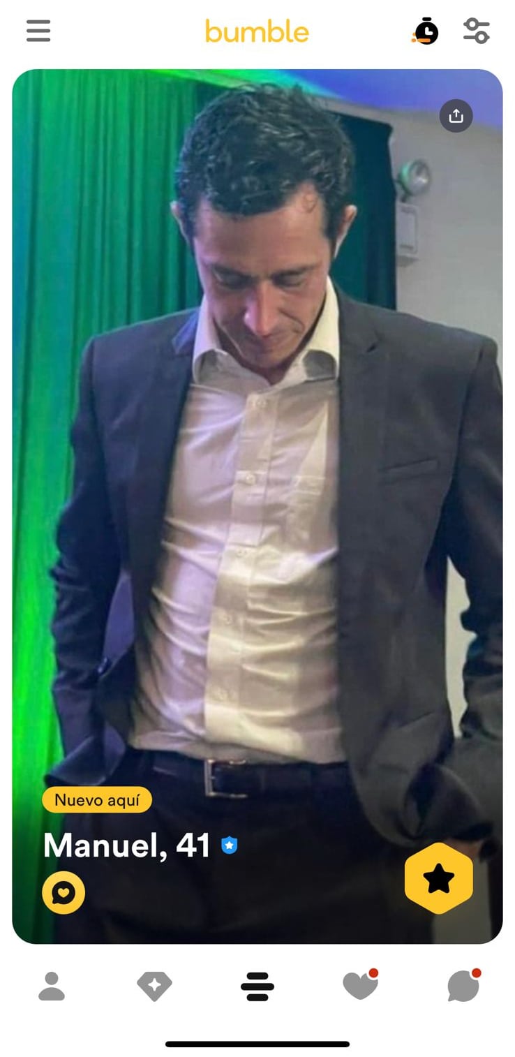 Fotos de Manuel Morales aparecen en un perfil de Bumble