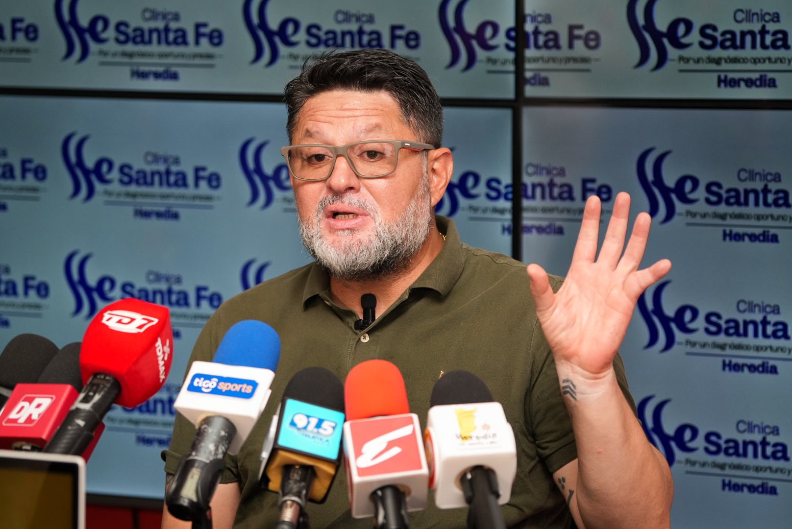 21/11/2025. Conferencia de prensa con Jafet Soto. Estadio Carlos Alvarado, Heredia.