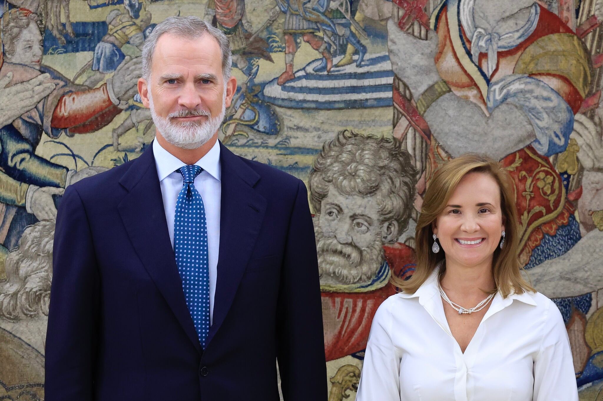La presidenta del BCIE, Gisela Sánchez compartió con el rey Felipe VI de España.