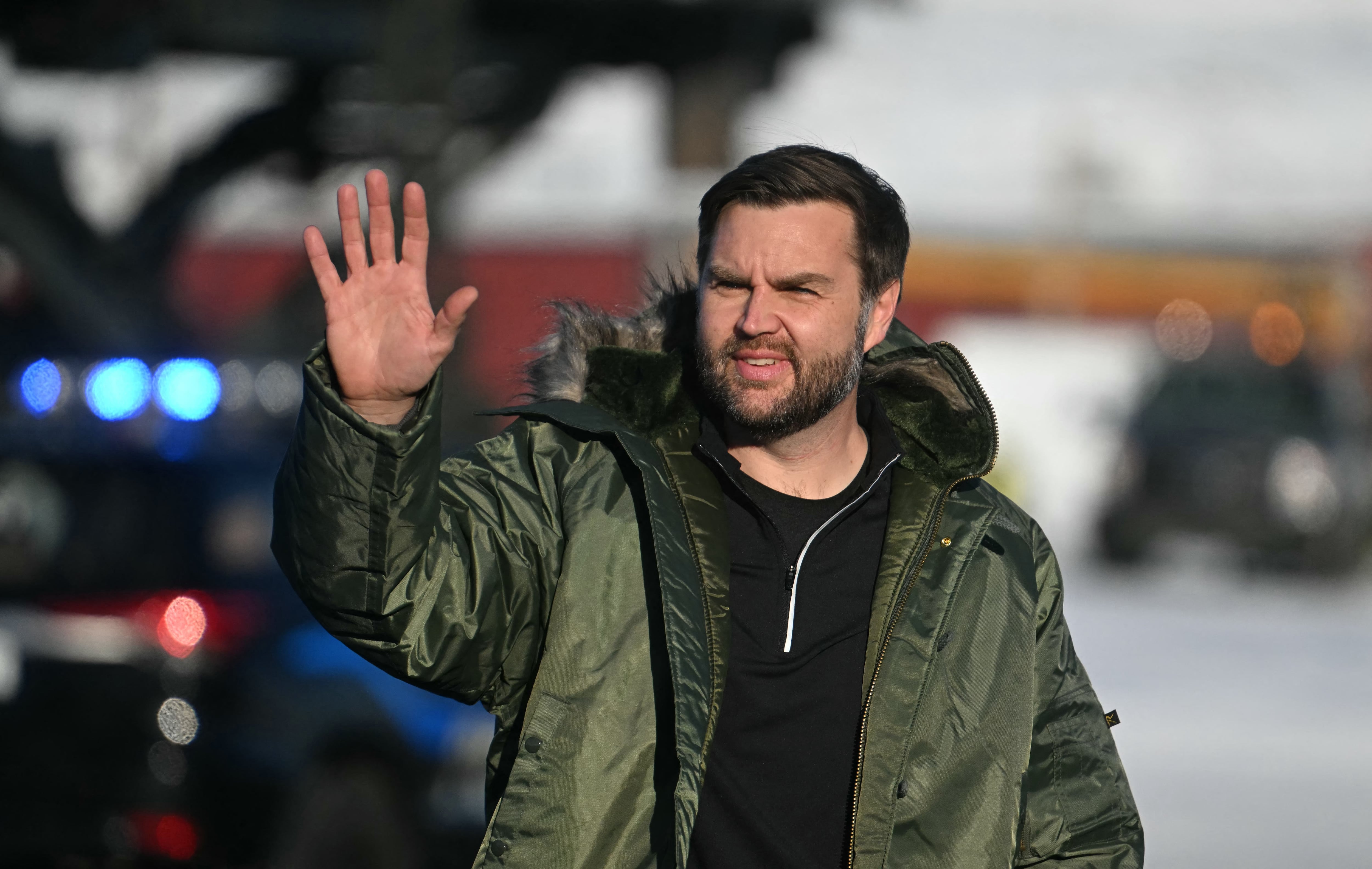 on March 28, 2025. The visit is viewed by Copenhagen and Nuuk as a provocation amid President Donald Trump's bid to annex the strategically-placed, resource-rich Danish territory. (Photo by Jim WATSON / POOL / AFP)