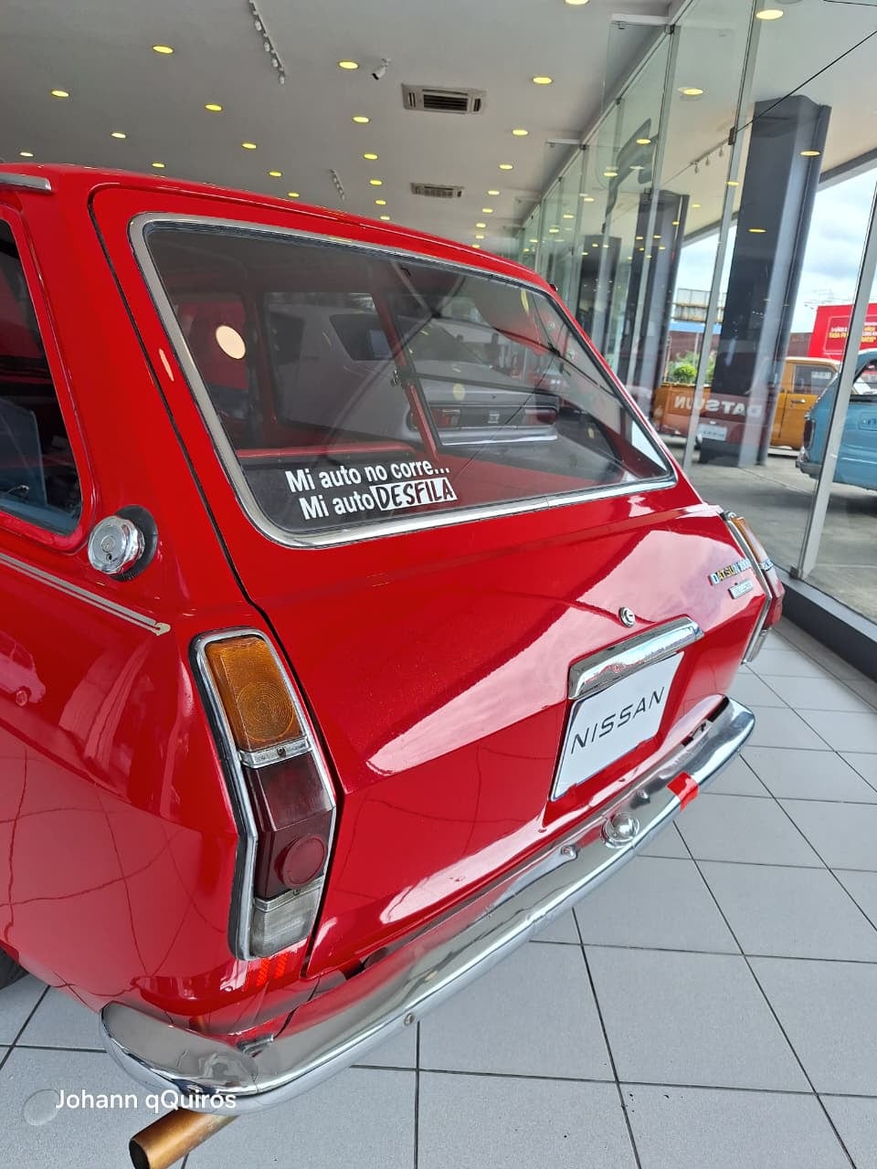 El Datsun 1000 de 1969 de Johan Quirós es todo un chuzo.
