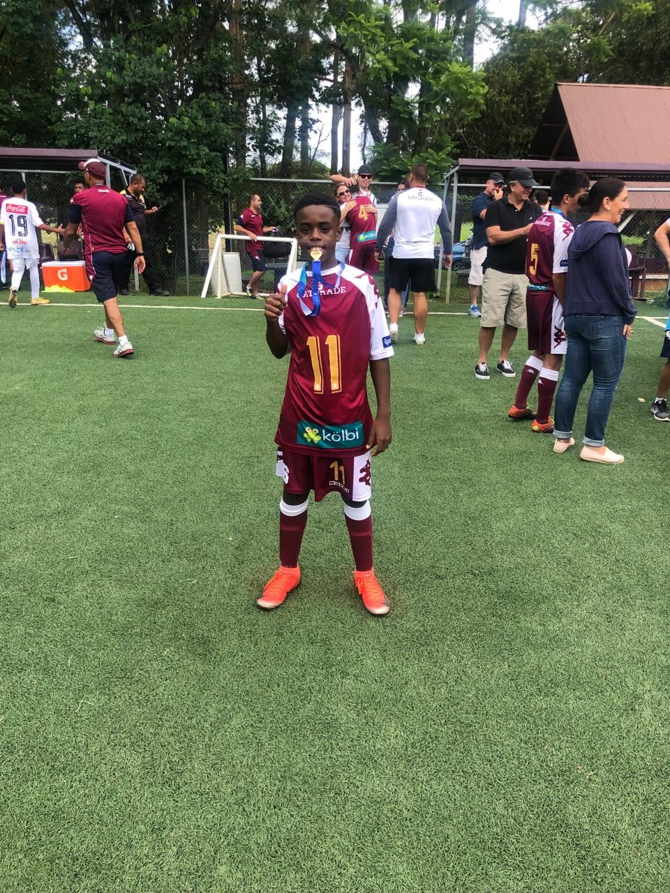 Johnny Myrie, delantero del Deportivo Saprissa. Cortesía Johnny Myrie.