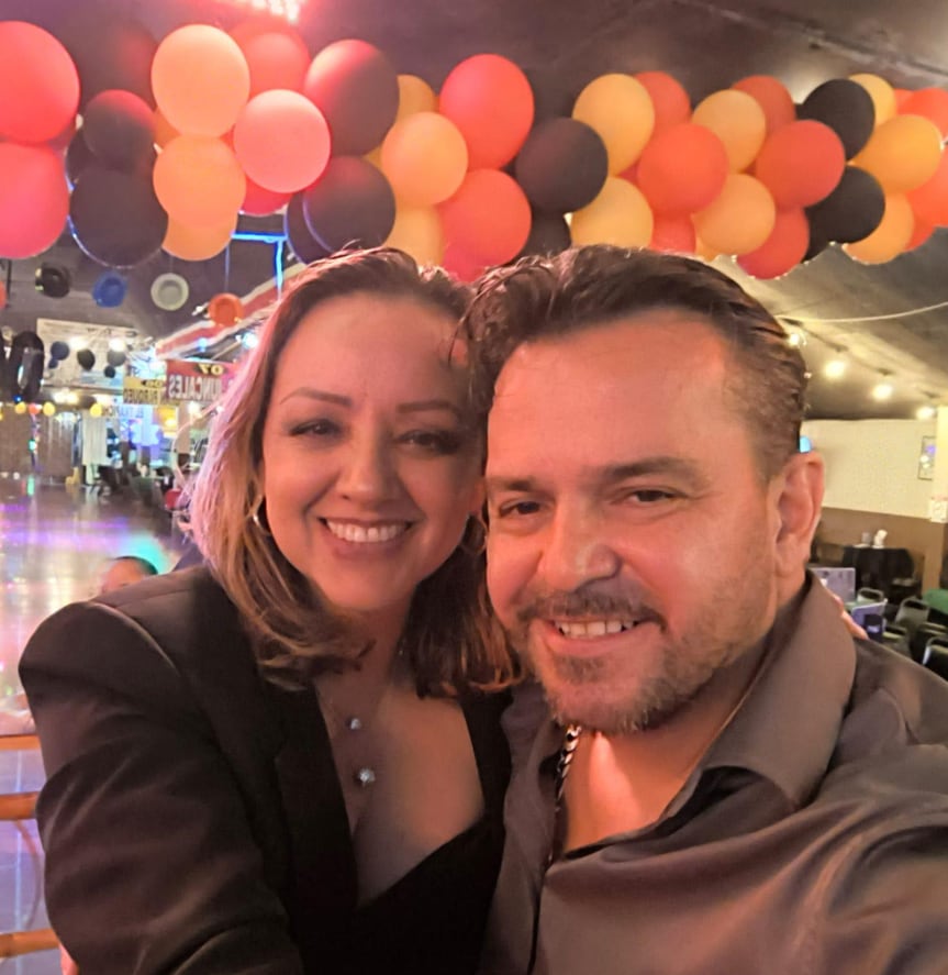 Grettel Solano Rivera "Sueñita" y su pareja Mario Saborío.