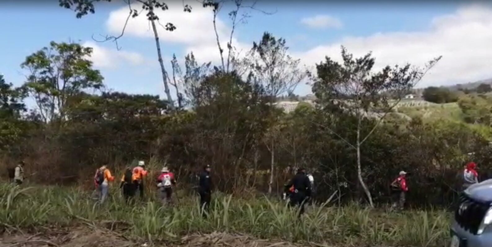 Sexto día de búsqueda de Keibril García, bebé de 9 meses raptada en Cervantes de Cartago. Foto CRC