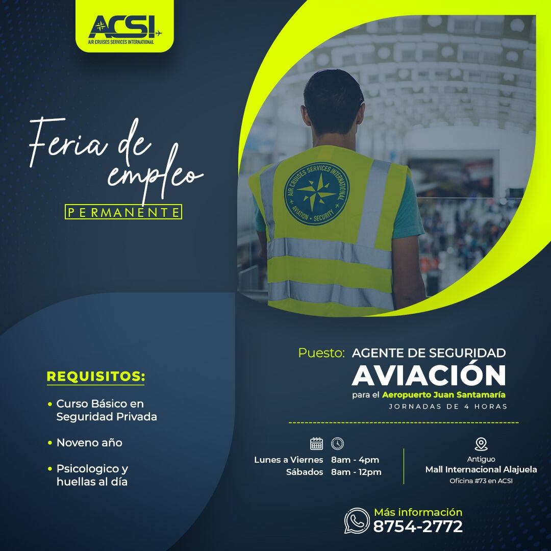empleo en el Juan santamaría