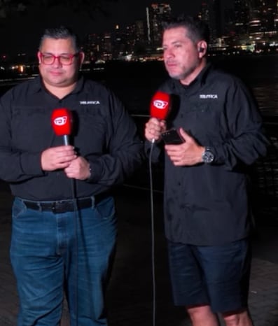 Christian Sandoval y Gustavo López en la cobertura del Mundial 2026.