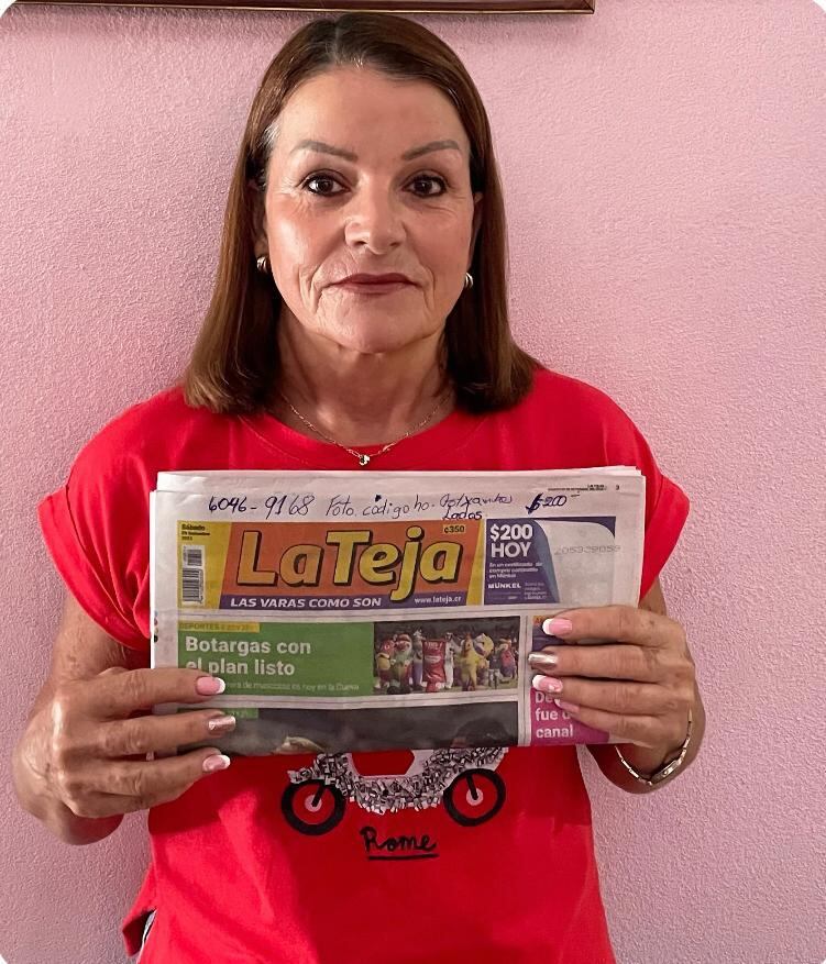 Nuria Duarte resultó favorecida con la promoción conjunta de La Teja y Ópticas Münkel