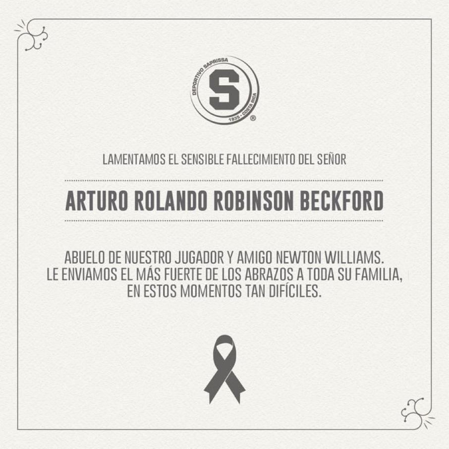 El delantero panameño Newton Williams atraviesa un momento personal difícil tras la pérdida de su abuelo.