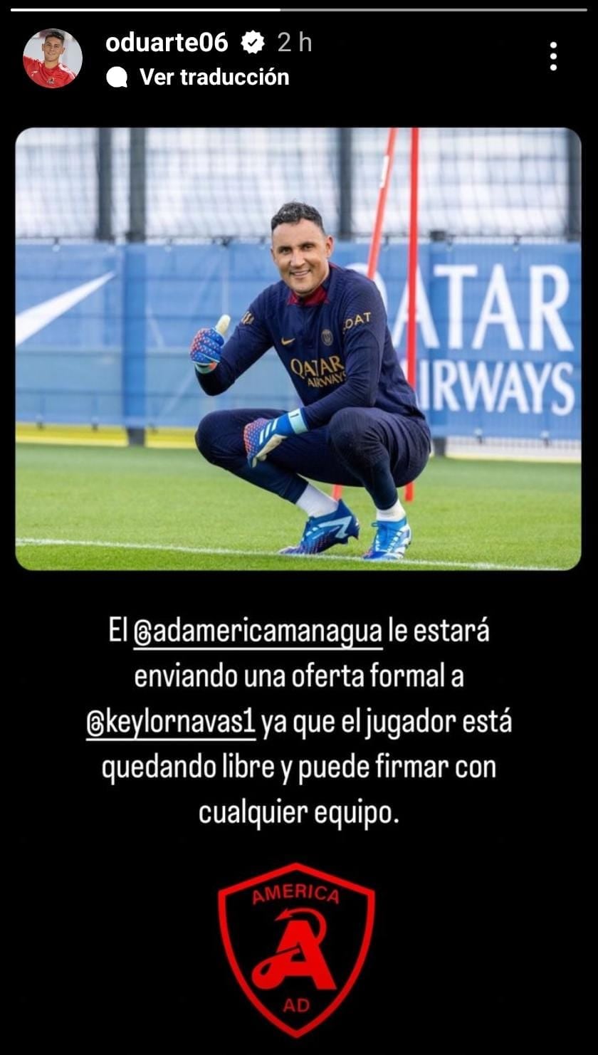 Nadie esperaba la historia de Óscar Duarte sobre el futuro de Keylor Navas