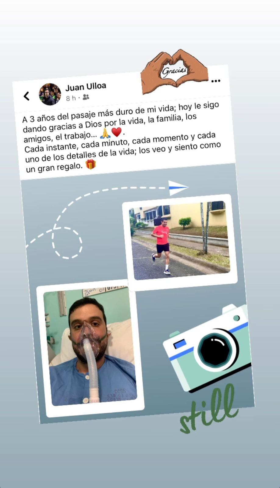 Juan Ulloa contó lo feliz que está tras ese duro episodio.