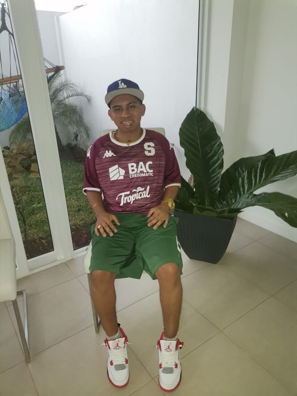 Justin González, aficionado saprissista. Cortesía.