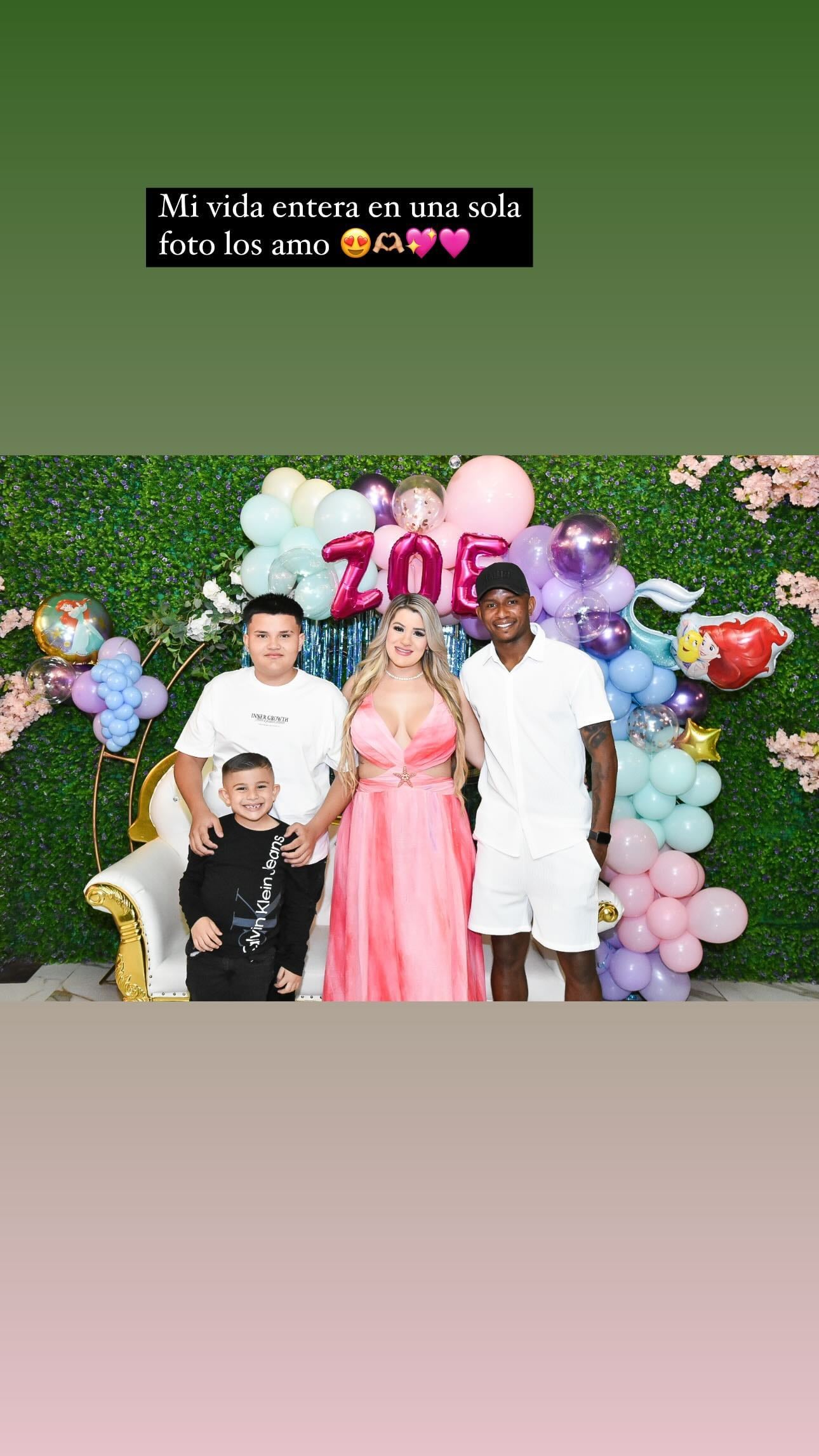 Fidel Escobar y su pareja Stephanie Morales celebraron la bienvenida de su hija Zoe Antonella. Instagram.