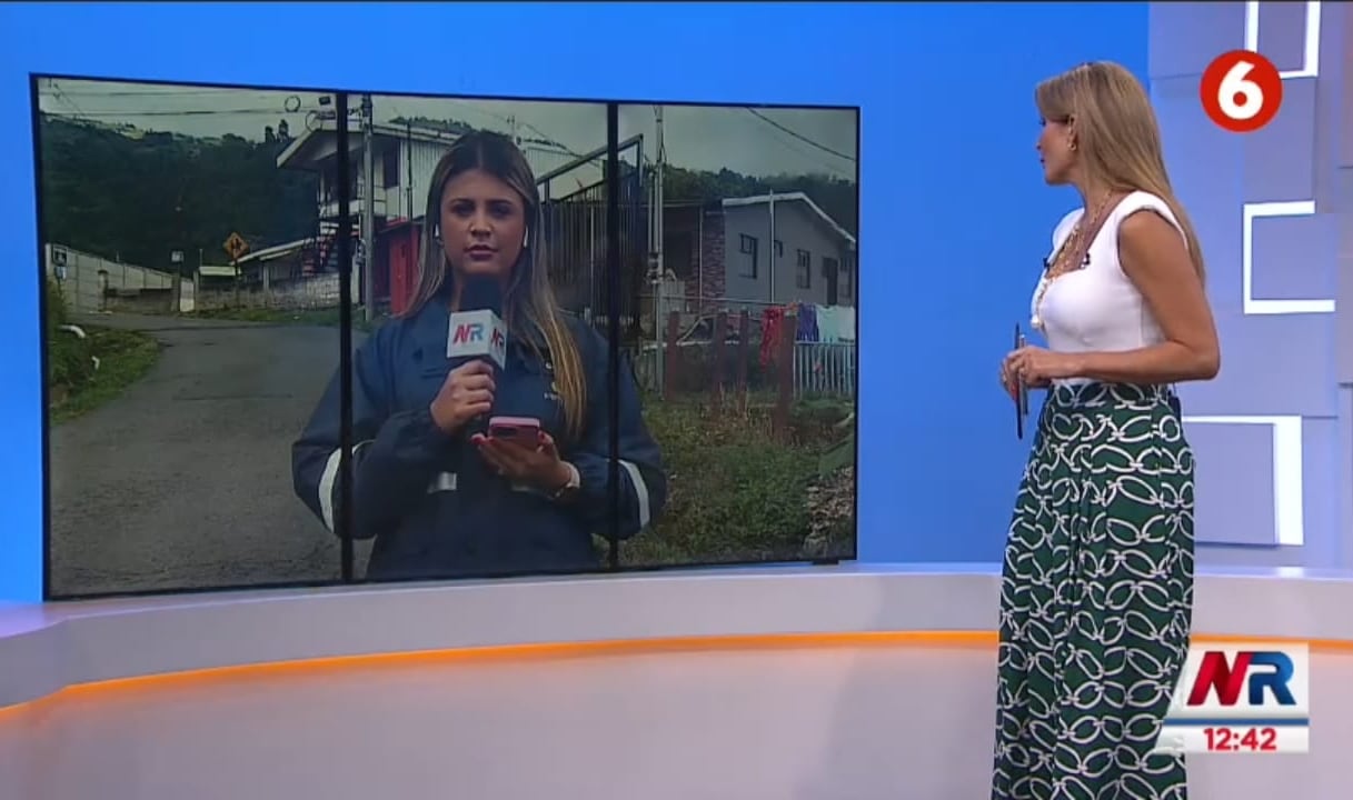 Patricia Figueroa en su último día en Noticias Repretel, por canal 6, el martes 29 de octubre