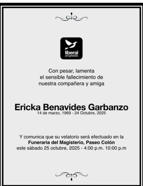 Este sábado será la vela de Ericka Benavides, asesora del diputado Eli Feinzaig