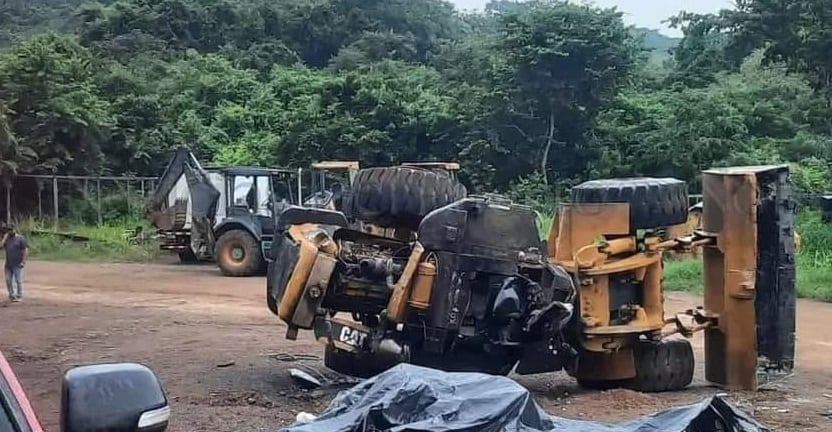 El fatal accidente ocurrió en un predio de bodegas en Caldera. Foto Noticias Puriscal CR.