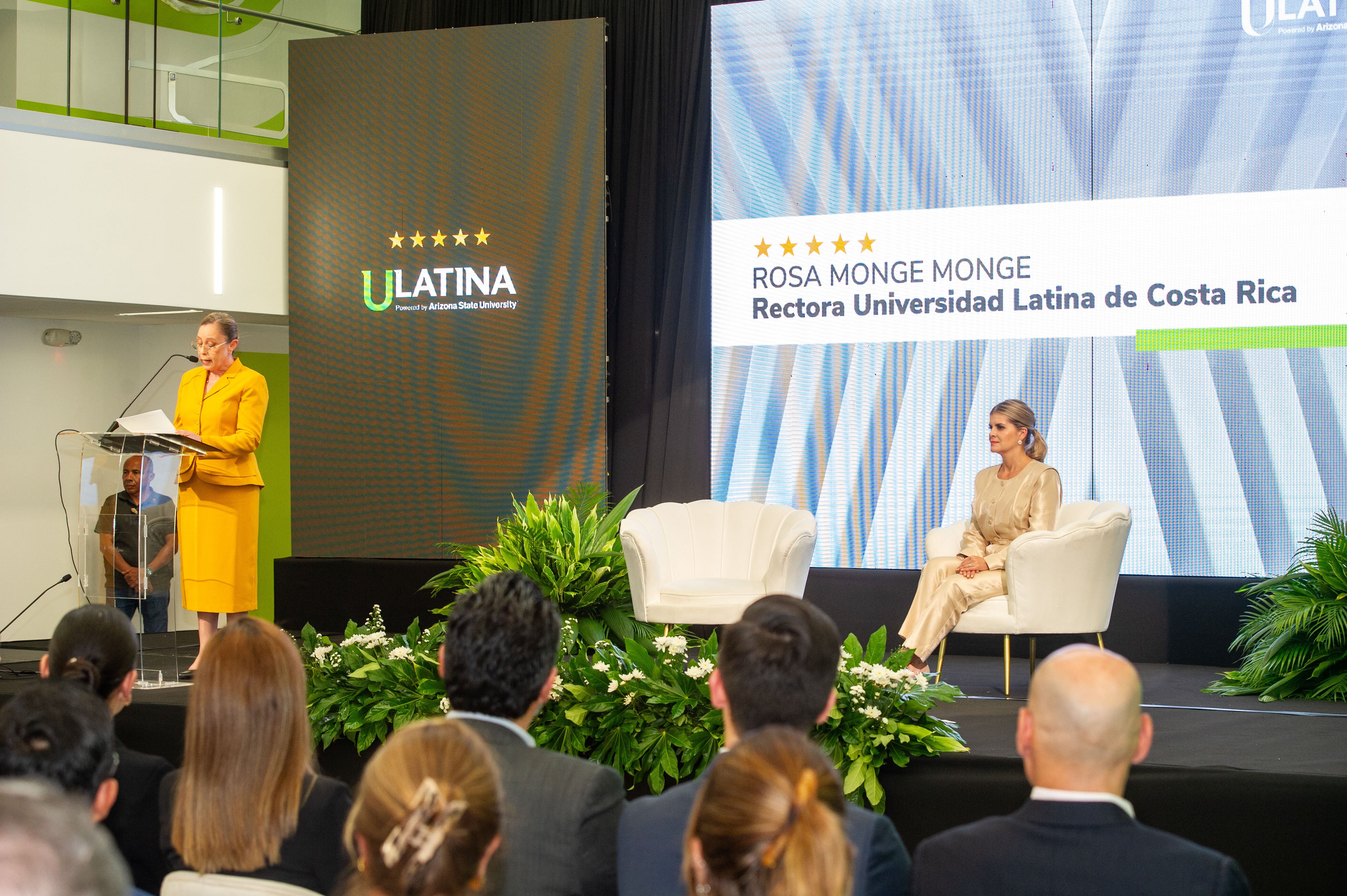 19/05/2026 Universidad Latina, Campus 5 Estrellas: Inaugurado en la Sede San Pedro, el recinto cuenta con espacios modernizados de estudio, áreas recreativas, biblioteca e instalaciones innovadoras, acto con la presencia de la presidenta de Costa Rica Sra Laura Fernandez acompañada de la rectora Máster Rosa María Monge Monge. Fotografía: Marvin Caravaca.