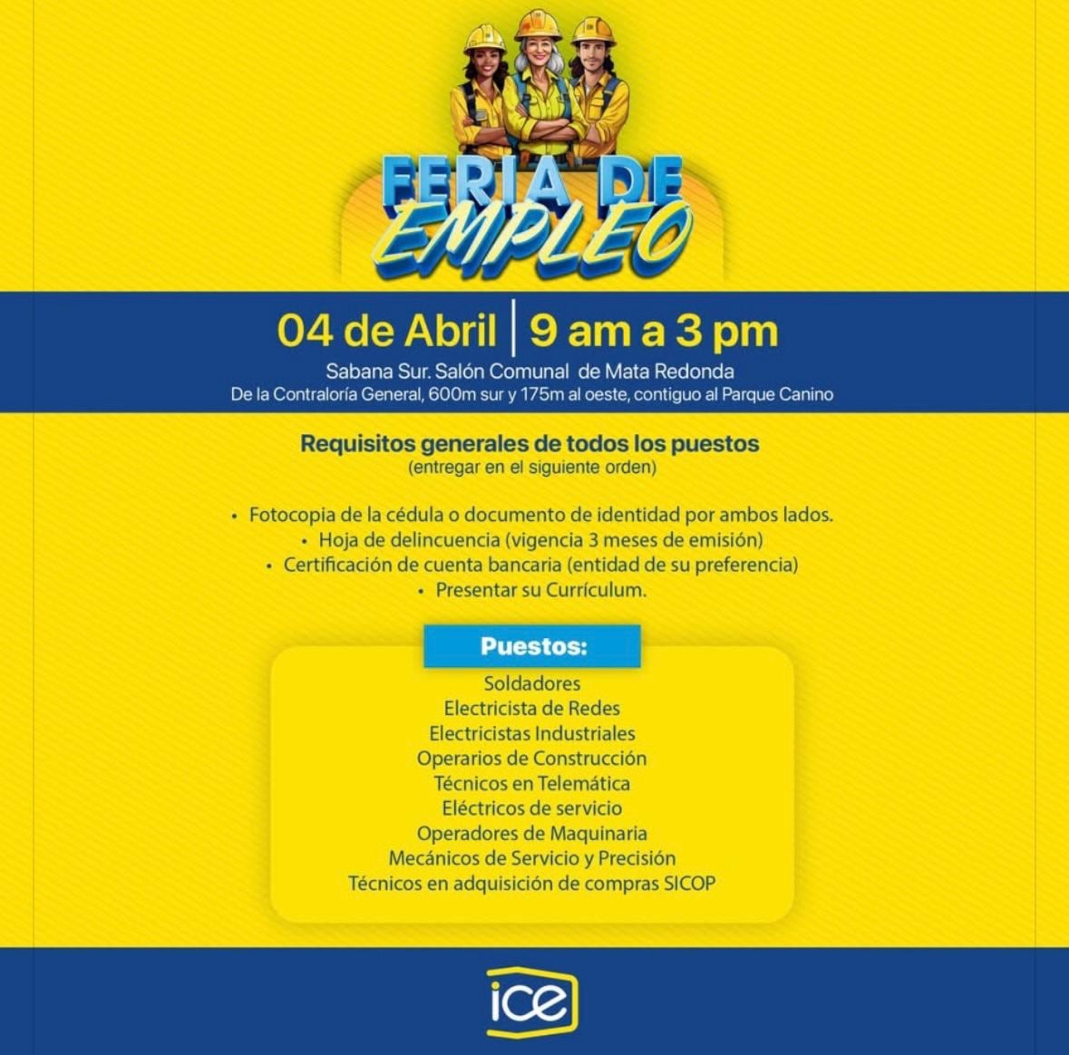 feria de empleo del ICE