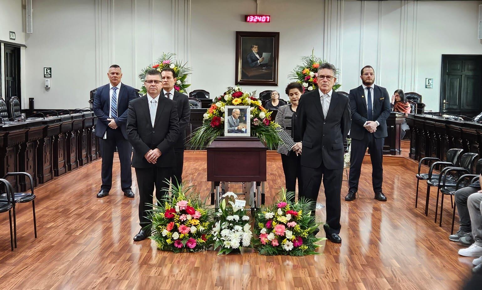 Capilla ardiente de Víctor Emilio Láscarez