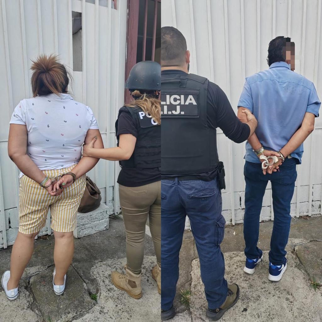 Una mujer de apellido Hernández, de 52 años, y su pareja sentimental un hombre de apellido Oliveros de 66 años habrían robado ¢14 millones en solo 20 días. Foto: OIJ