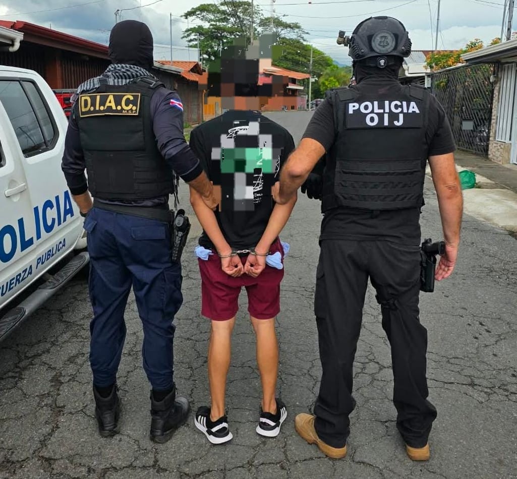 Un joven fue detenido como sospechoso de un homicidio en Puntarenas