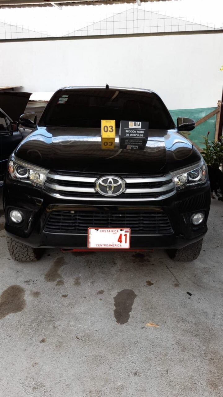 Estos son los carros robados que el OIJ encontró durante el allanamiento