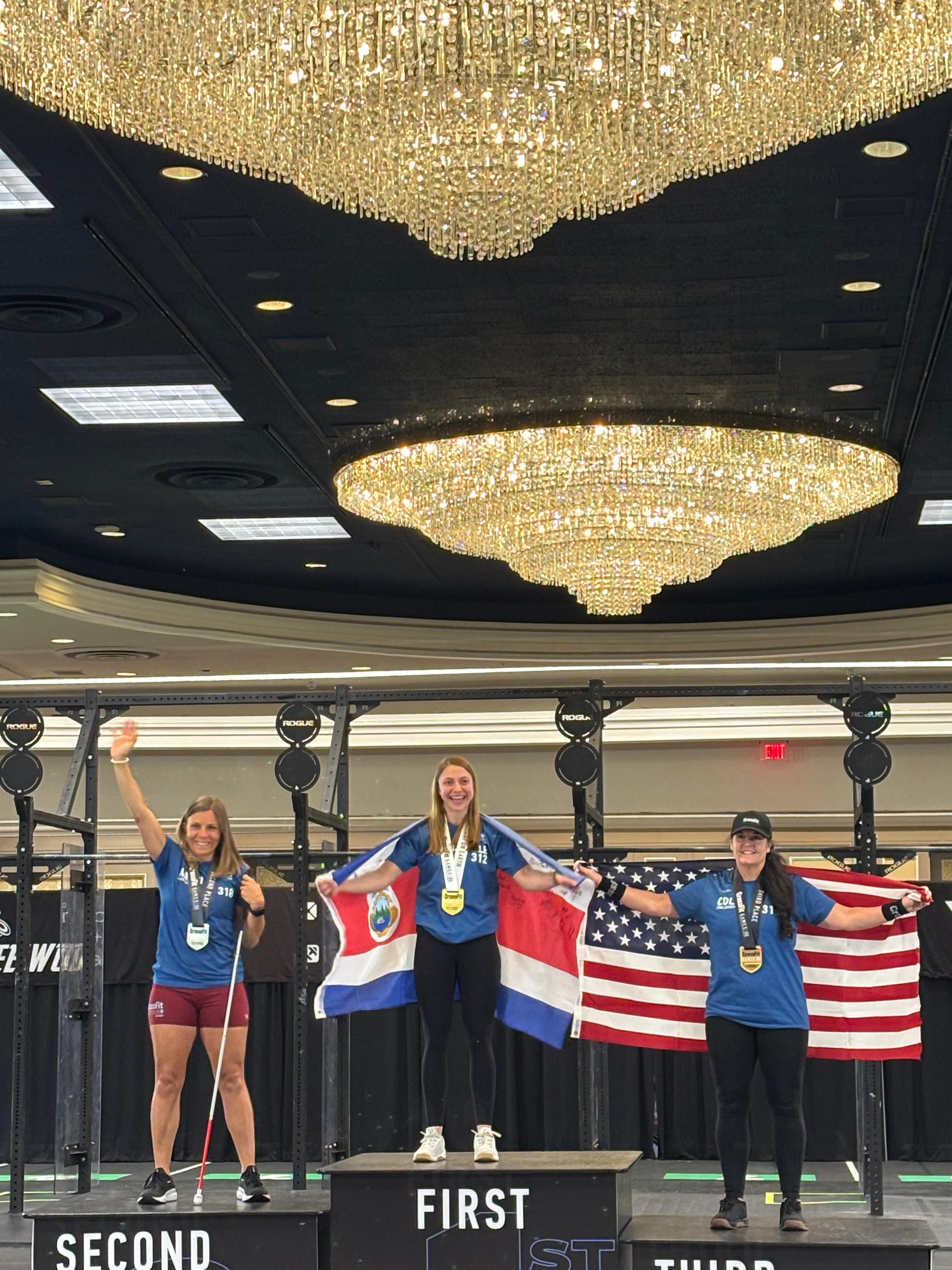 Andrea Agüero se proclamó campeona de los Juegos de CrossFit adaptados, en Las Vegas. Cortesía.