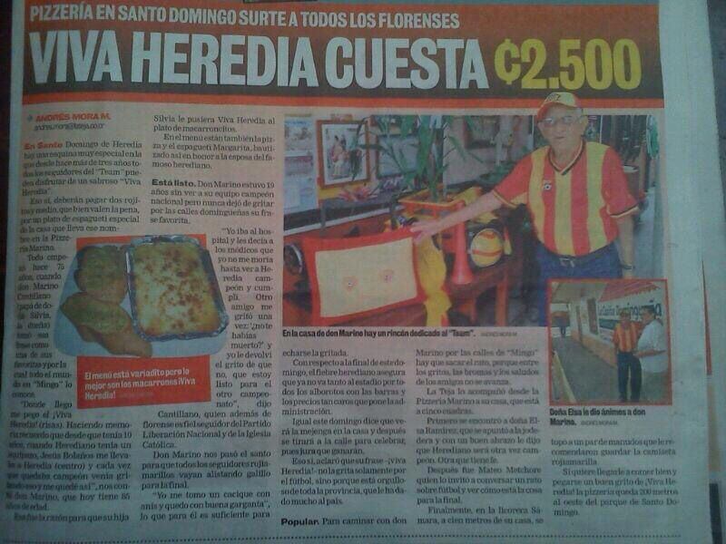 Don Marino Cantillano era todo un ícono en Santo Domingo  y un ferviente aficionado al Herediano. Foto: Cortesía.