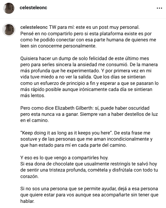 Celeste León, la del medio de tres hijas del cantante Erick León, lo pensó dos veces antes de hablar del horrible momento que vivió en julio y que la puso contra la pared como nunca antes.